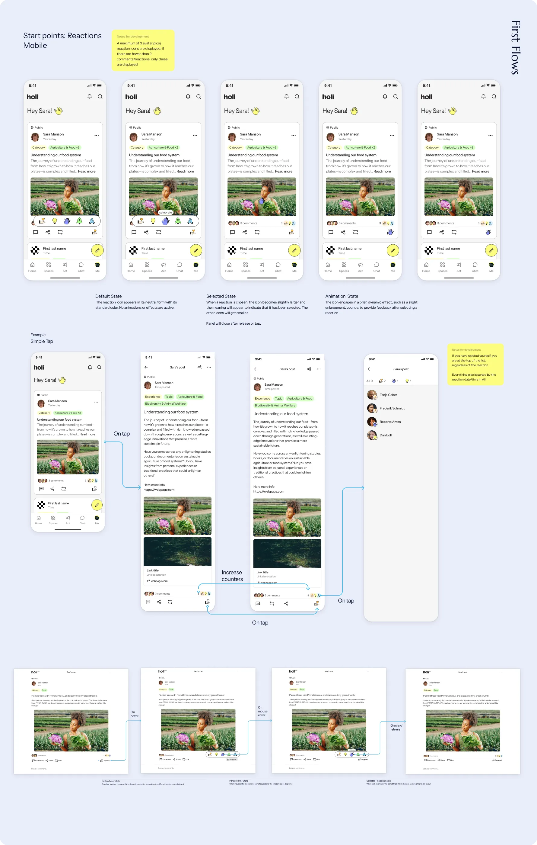 Shows some Flows for the Reaction