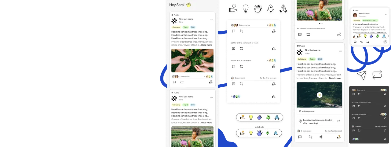 Mockups of the Holi App