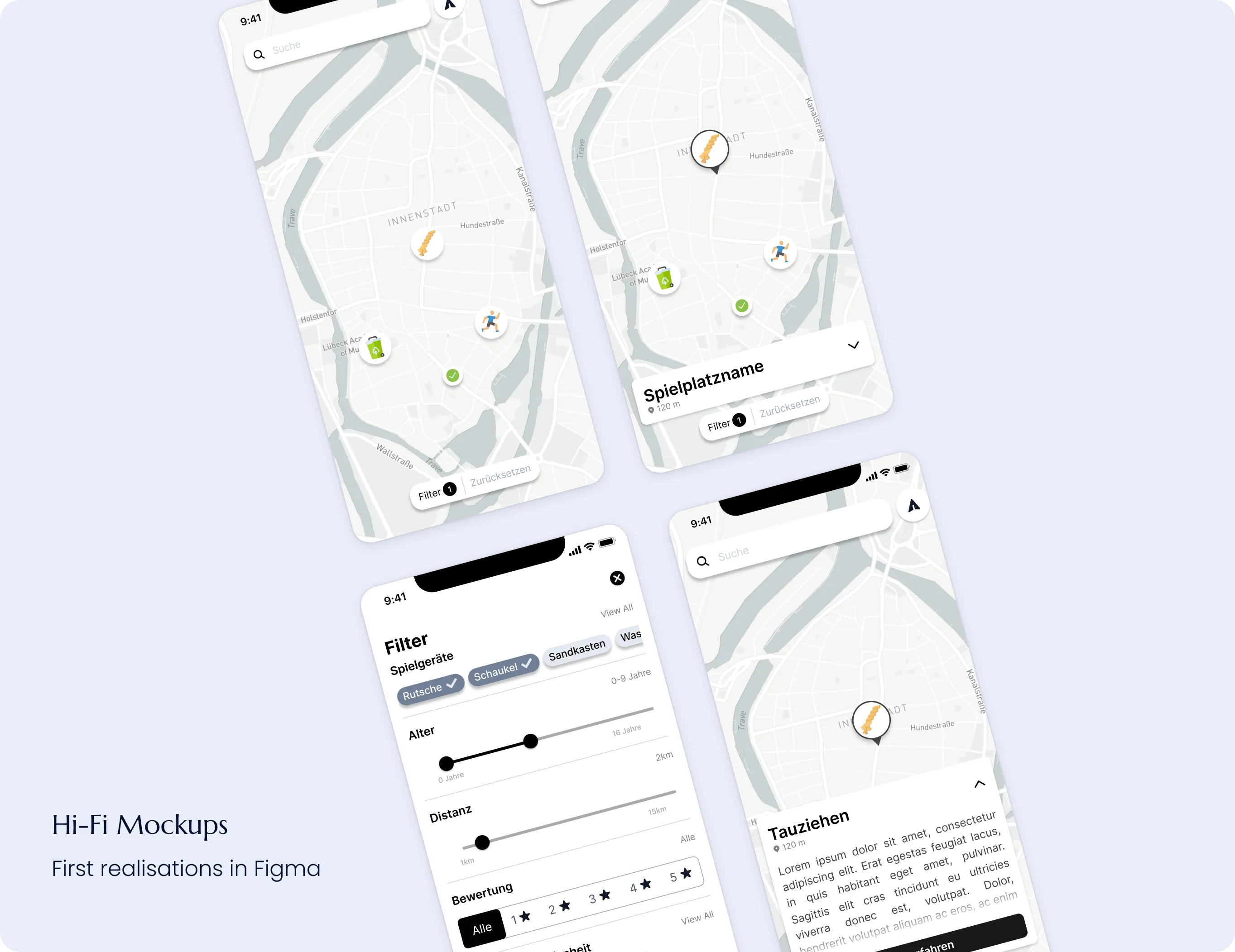  Mock-up (left) and product backlog/MVP (right)